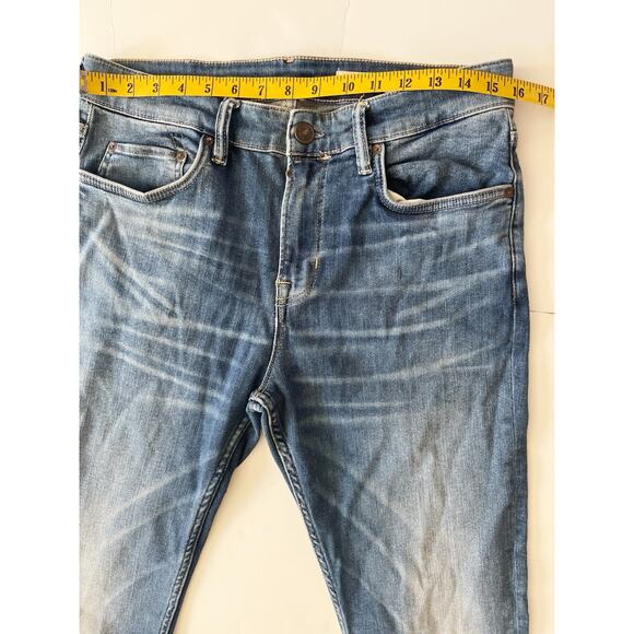 All Saints Cigarette Skinny Jeans Men W32 Mid Indigo Washed Zip Fly Rock - Picture 7 of 13